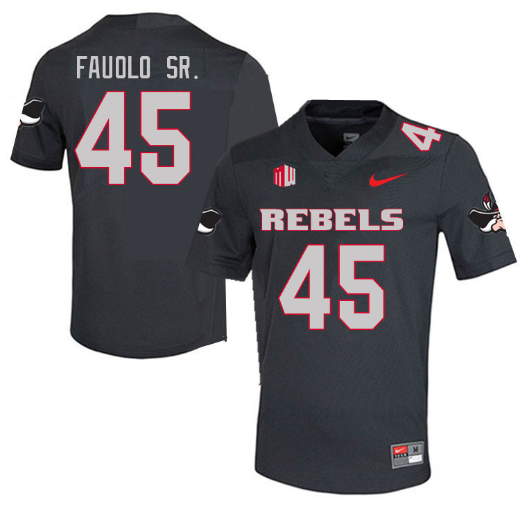 Men #45 Giovanni Fauolo Sr. UNLV Rebels College Football Jerseys Sale-Charcoal